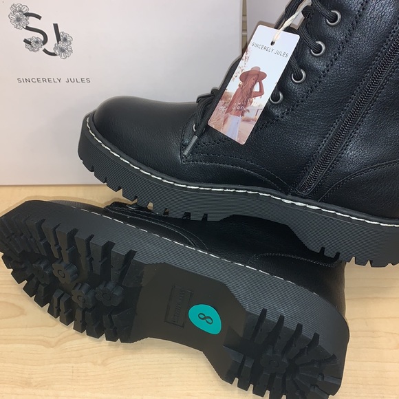 Sincerely Jules Women’s Lace Up Boot Side Zip - Picture 8 of 11